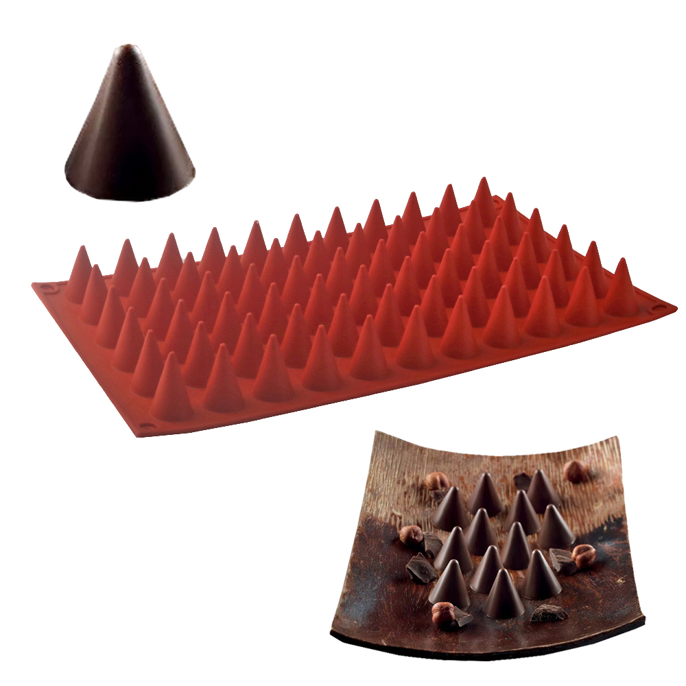 Model Kit For Beginners - 66-sel kerucut coklat cetakan kue kualitas