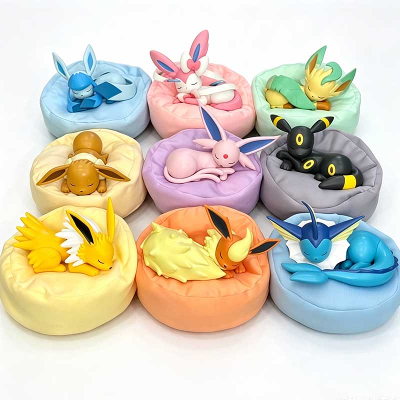 Model Kit Pokemon - 9 Buah Mainan Kotak Buta Figur