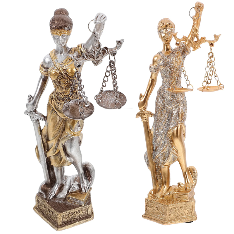Model Kit Judge - Patung Dewi Keadilan Tembaga Imitasi Resin