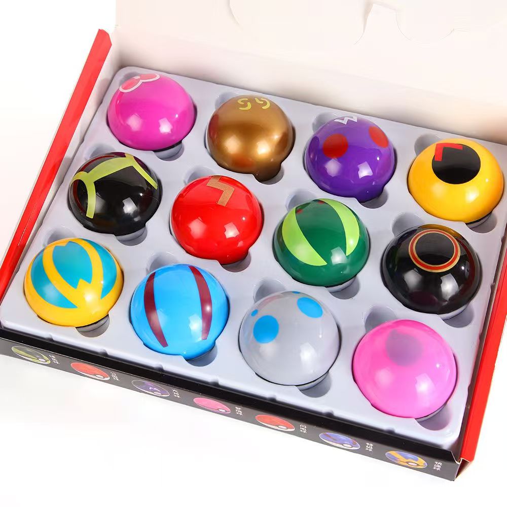 Model Kit Pokemon - Figur Pokemon 12 Buah/Set Bola Poké