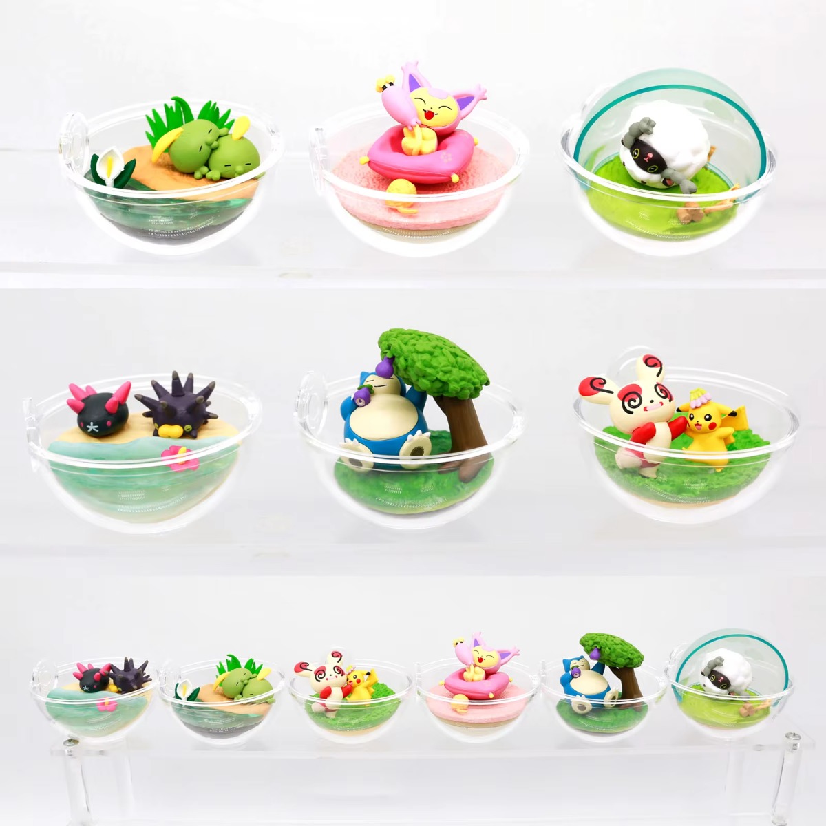 Model Kit Pokemon - Pokemon Terarium Happy Play Miniatur Adegan