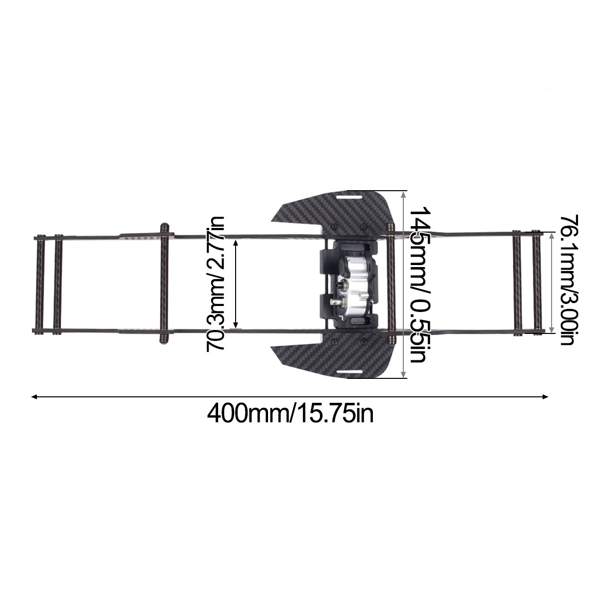 Kit Sasis LCG untuk 1/10 RC Cr - Model Kit Helicopter ulasan dan harga
